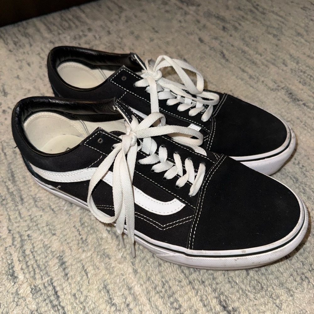 Vans Platform Black and White Sneakers